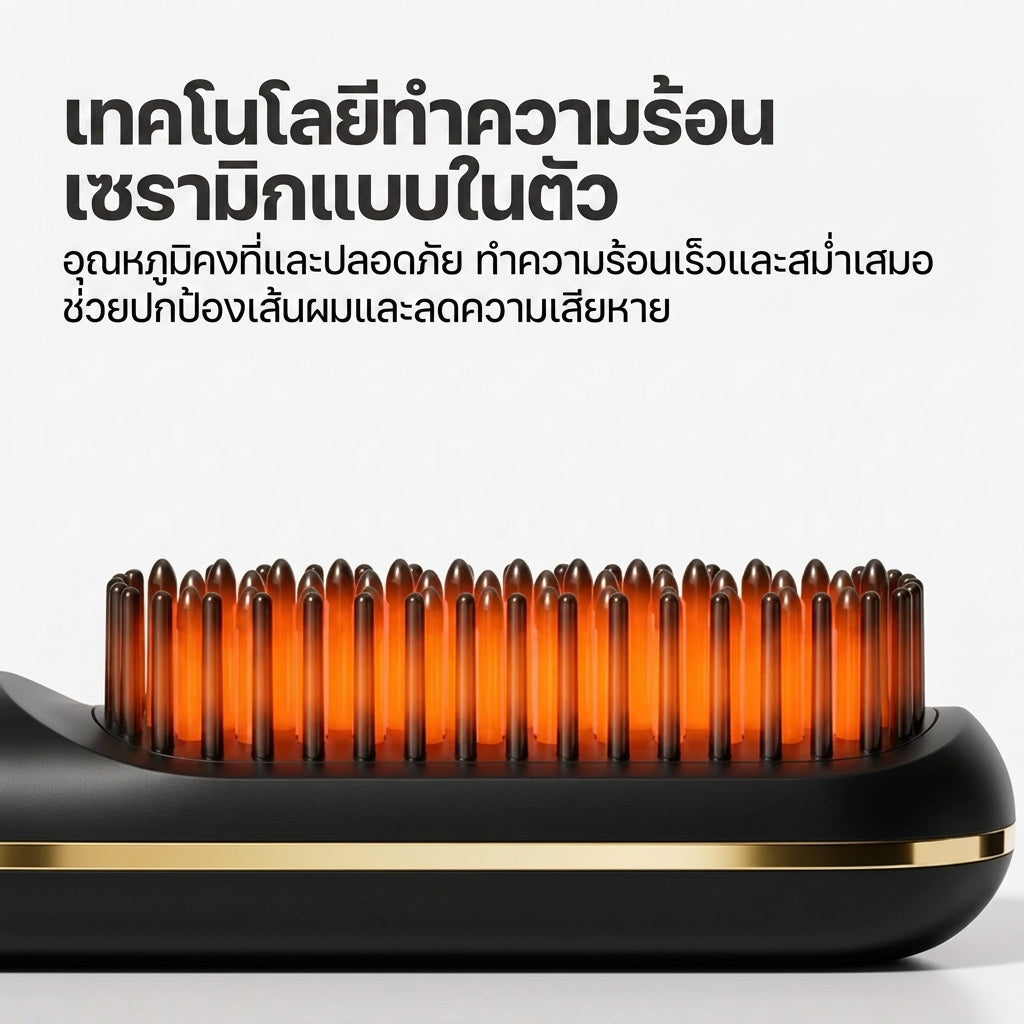 Beautina™ - หวีรีดผมตรงไร้สาย จัดแต่งทรงผมสวยเป๊ะใน 5 นาที ผมสวยเป๊ะเหมือนเดินออกมาจากซาลอน