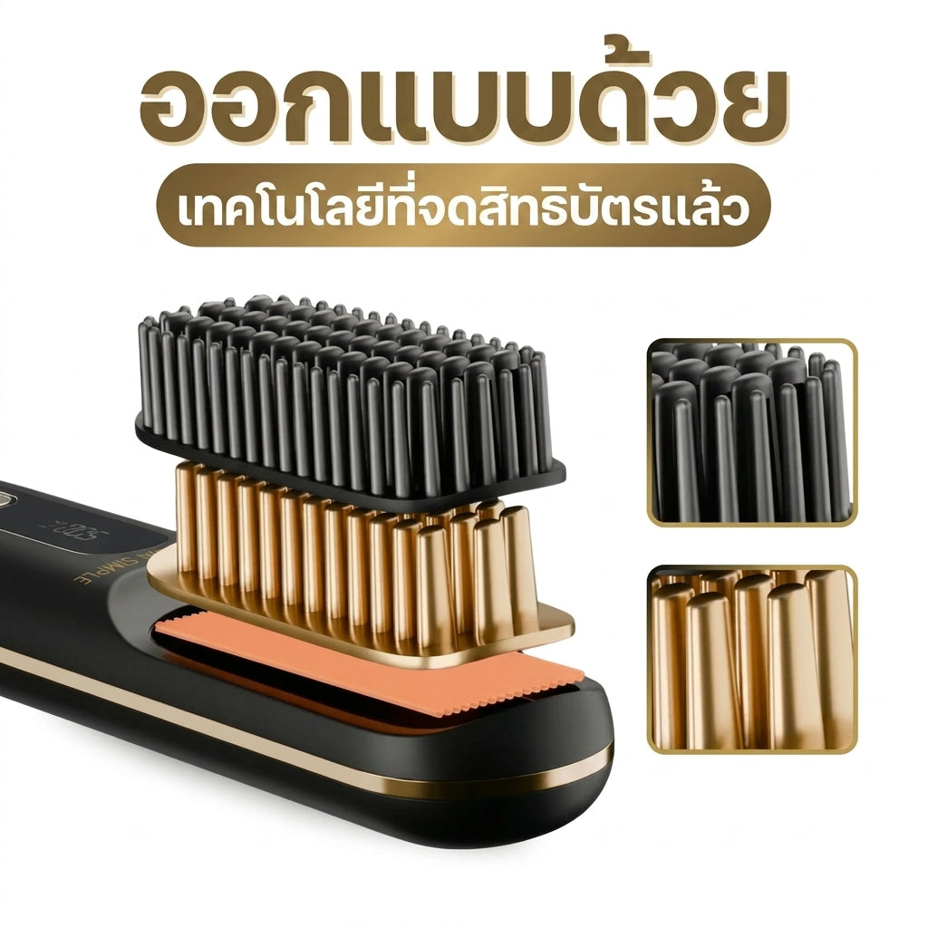 Beautina™ - หวีรีดผมตรงไร้สาย จัดแต่งทรงผมสวยเป๊ะใน 5 นาที ผมสวยเป๊ะเหมือนเดินออกมาจากซาลอน