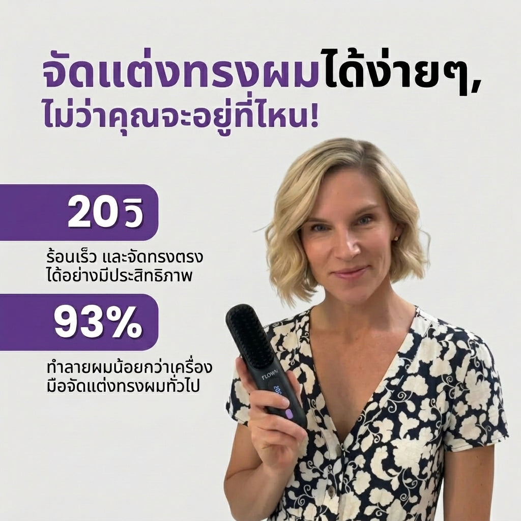 Beautina™ - หวีรีดผมตรงไร้สาย จัดแต่งทรงผมสวยเป๊ะใน 5 นาที ผมสวยเป๊ะเหมือนเดินออกมาจากซาลอน
